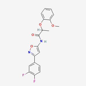 N-[3-(3,4-difluorophenyl)isoxazol-5-yl]-2-(2-methoxyphenoxy)propanamide