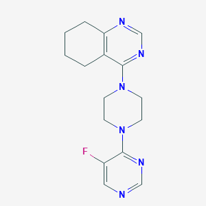 molecular formula C16H19FN6 B15112130 4-[4-(5-Fluoropyrimidin-4-yl)piperazin-1-yl]-5,6,7,8-tetrahydroquinazoline 