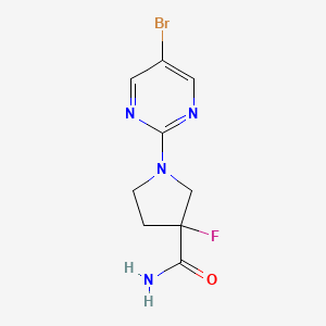 1-(5-Bromopyrimidin-2-yl)-3-fluoropyrrolidine-3-carboxamide