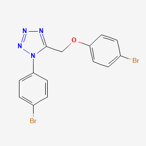 molecular formula C14H10Br2N4O B15112139 5-[(4-bromophenoxy)methyl]-1-(4-bromophenyl)-1H-tetrazole 