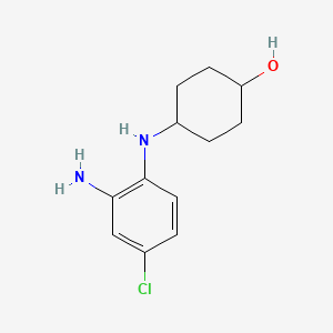 4-[(2-Amino-4-chlorophenyl)amino]cyclohexan-1-ol