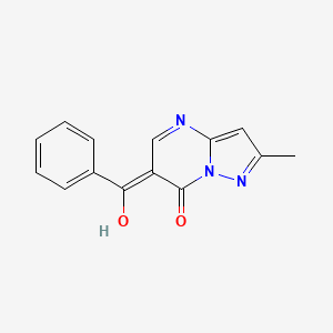 molecular formula C14H11N3O2 B15112173 (7-Hydroxy-2-methylpyrazolo[1,5-a]pyrimidin-6-yl)(phenyl)methanone 