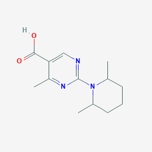 molecular formula C13H19N3O2 B15112183 5-Pyrimidinecarboxylic acid, 2-(2,6-dimethyl-1-piperidinyl)-4-methyl- CAS No. 924867-95-8