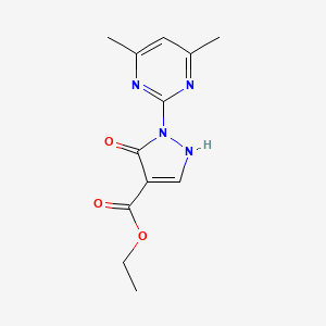 molecular formula C12H14N4O3 B15112186 Ethyl 1-(4,6-dimethylpyrimidin-2-yl)-5-hydroxypyrazole-4-carboxylate 