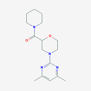 molecular formula C16H24N4O2 B15112203 4-(4,6-Dimethylpyrimidin-2-yl)-2-(piperidine-1-carbonyl)morpholine 