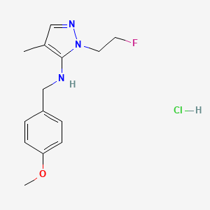 2-(2-fluoroethyl)-N-[(4-methoxyphenyl)methyl]-4-methylpyrazol-3-amine;hydrochloride