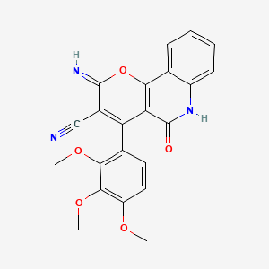 2-imino-5-oxo-4-(2,3,4-trimethoxyphenyl)-6H-pyrano[3,2-c]quinoline-3-carbonitrile