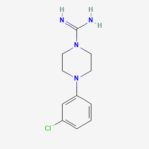 molecular formula C11H15ClN4 B15112263 4-(3-Chlorophenyl)piperazine-1-carboximidamide CAS No. 17238-59-4