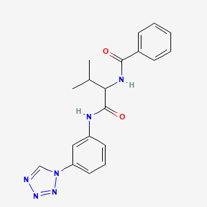 molecular formula C19H20N6O2 B15112275 N-(3-methyl-1-oxo-1-{[3-(1H-tetrazol-1-yl)phenyl]amino}butan-2-yl)benzamide 