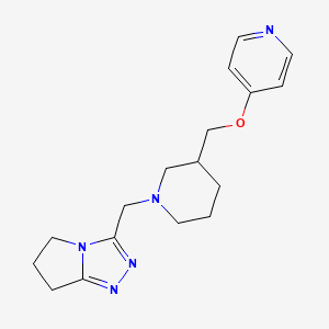 molecular formula C17H23N5O B15112329 4-{[1-({5H,6H,7H-pyrrolo[2,1-c][1,2,4]triazol-3-yl}methyl)piperidin-3-yl]methoxy}pyridine 