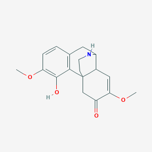 molecular formula C18H21NO4 B15112373 (9alpha,13alpha,14alpha)-4-Hydroxy-3,7-dimethoxy-7,8-didehydromorphinan-6-one 