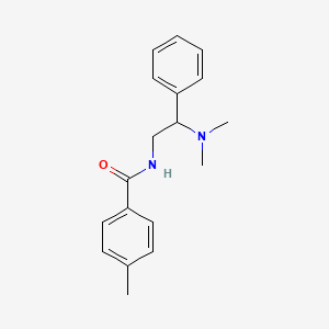 molecular formula C18H22N2O B15112378 N-[2-(dimethylamino)-2-phenylethyl]-4-methylbenzamide 