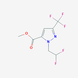 molecular formula C8H7F5N2O2 B15112385 Methyl 1-(2,2-difluoroethyl)-3-(trifluoromethyl)-1H-pyrazole-5-carboxylate 