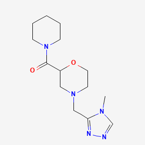 molecular formula C14H23N5O2 B15112410 4-[(4-methyl-4H-1,2,4-triazol-3-yl)methyl]-2-(piperidine-1-carbonyl)morpholine 