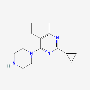 2-Cyclopropyl-5-ethyl-4-methyl-6-(piperazin-1-yl)pyrimidine