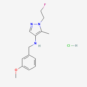 1-(2-fluoroethyl)-N-[(3-methoxyphenyl)methyl]-5-methylpyrazol-4-amine;hydrochloride