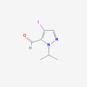 molecular formula C7H9IN2O B15112462 4-Iodo-1-isopropyl-1H-pyrazole-5-carbaldehyde 