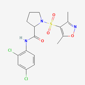 N-(2,4-dichlorophenyl)-1-[(3,5-dimethyl-1,2-oxazol-4-yl)sulfonyl]prolinamide