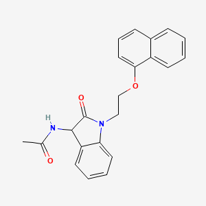 molecular formula C22H20N2O3 B15112493 N-[1-(2-naphthyloxyethyl)-2-oxoindolin-3-yl]acetamide 