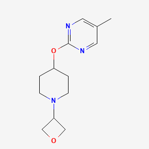 molecular formula C13H19N3O2 B15112517 5-Methyl-2-{[1-(oxetan-3-yl)piperidin-4-yl]oxy}pyrimidine 