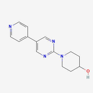 molecular formula C14H16N4O B15112526 1-[5-(Pyridin-4-yl)pyrimidin-2-yl]piperidin-4-ol 