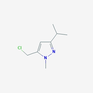 molecular formula C8H13ClN2 B15112534 5-(chloromethyl)-3-isopropyl-1-methyl-1H-pyrazole 