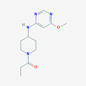 molecular formula C13H20N4O2 B15112599 1-{4-[(6-Methoxypyrimidin-4-yl)amino]piperidin-1-yl}propan-1-one 