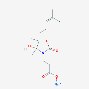 Sodium;3-[4-hydroxy-4,5-dimethyl-5-(4-methylpent-3-enyl)-2-oxo-1,3-oxazolidin-3-yl]propanoate