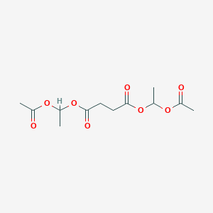 molecular formula C12H18O8 B15112628 Bis(1-acetoxyethyl) succinate 