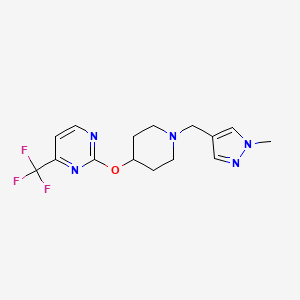 2-({1-[(1-methyl-1H-pyrazol-4-yl)methyl]piperidin-4-yl}oxy)-4-(trifluoromethyl)pyrimidine