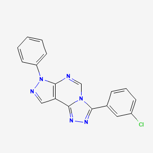 5-(3-Chlorophenyl)-10-phenyl-3,4,6,8,10,11-hexaazatricyclo[7.3.0.0^{2,6}]dodeca-1(9),2,4,7,11-pentaene