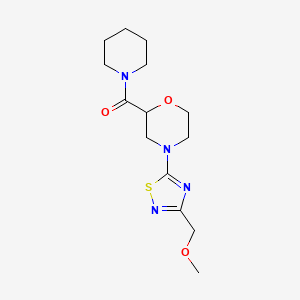 4-[3-(Methoxymethyl)-1,2,4-thiadiazol-5-yl]-2-(piperidine-1-carbonyl)morpholine