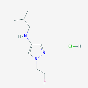 molecular formula C9H17ClFN3 B15112703 1-(2-fluoroethyl)-N-isobutyl-1H-pyrazol-4-amine 