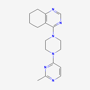 molecular formula C17H22N6 B15112717 4-[4-(2-Methylpyrimidin-4-yl)piperazin-1-yl]-5,6,7,8-tetrahydroquinazoline 