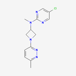 molecular formula C13H15ClN6 B15112728 5-chloro-N-methyl-N-[1-(6-methylpyridazin-3-yl)azetidin-3-yl]pyrimidin-2-amine 