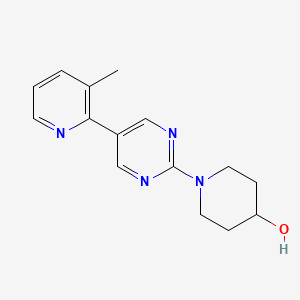 1-[5-(3-Methylpyridin-2-yl)pyrimidin-2-yl]piperidin-4-ol