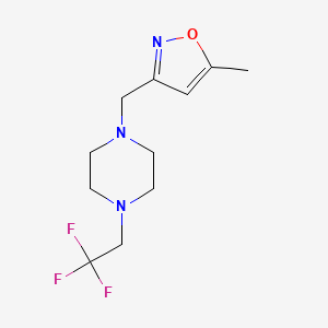 1-[(5-Methyl-1,2-oxazol-3-yl)methyl]-4-(2,2,2-trifluoroethyl)piperazine