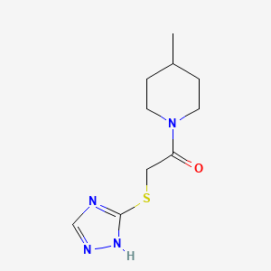 molecular formula C10H16N4OS B15112753 1-(4-methylpiperidin-1-yl)-2-(4H-1,2,4-triazol-3-ylsulfanyl)ethanone 