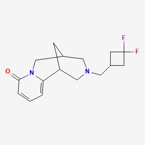 molecular formula C16H20F2N2O B15112801 11-[(3,3-Difluorocyclobutyl)methyl]-7,11-diazatricyclo[7.3.1.02,7]trideca-2,4-dien-6-one 