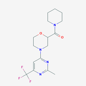 4-[2-Methyl-6-(trifluoromethyl)pyrimidin-4-yl]-2-(piperidine-1-carbonyl)morpholine