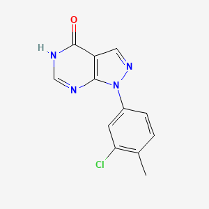 molecular formula C12H9ClN4O B15112857 1-(3-chloro-4-methylphenyl)-1,5-dihydro-4H-pyrazolo[3,4-d]pyrimidin-4-one 