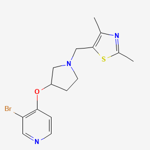 3-Bromo-4-({1-[(2,4-dimethyl-1,3-thiazol-5-yl)methyl]pyrrolidin-3-yl}oxy)pyridine