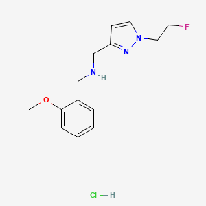 molecular formula C14H19ClFN3O B15112888 1-[1-(2-fluoroethyl)-1H-pyrazol-3-yl]-N-(2-methoxybenzyl)methanamine 