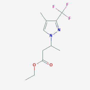 Ethyl 3-[4-methyl-3-(trifluoromethyl)-1H-pyrazol-1-yl]butanoate