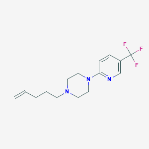 molecular formula C15H20F3N3 B15112925 1-(Pent-4-en-1-yl)-4-[5-(trifluoromethyl)pyridin-2-yl]piperazine 