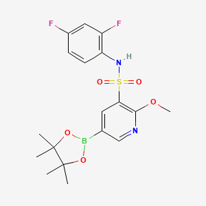 N-(2,4-difluorophenyl)-2-methoxy-5-(4,4,5,5-tetramethyl-1,3,2-dioxaborolan-2-yl)pyridine-3-sulfonamide