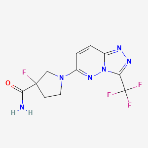 3-Fluoro-1-[3-(trifluoromethyl)-[1,2,4]triazolo[4,3-b]pyridazin-6-yl]pyrrolidine-3-carboxamide