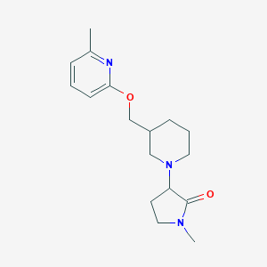 1-Methyl-3-(3-{[(6-methylpyridin-2-yl)oxy]methyl}piperidin-1-yl)pyrrolidin-2-one