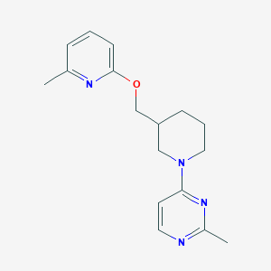 molecular formula C17H22N4O B15112998 2-Methyl-4-(3-{[(6-methylpyridin-2-yl)oxy]methyl}piperidin-1-yl)pyrimidine 