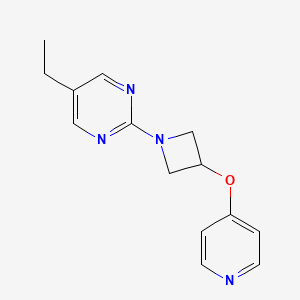 molecular formula C14H16N4O B15113028 5-Ethyl-2-[3-(pyridin-4-yloxy)azetidin-1-yl]pyrimidine 